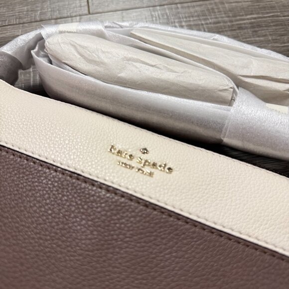 NWT Kate Spade New York Triple Gusset Color Block Crossbody Bag Purse Neutral - Picture 2 of 8